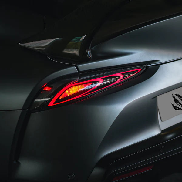 Alpharex 20-25 Toyota Supra FT-1 Style LUXX-Series LED Tail Lights - Black (ETA early Aug)