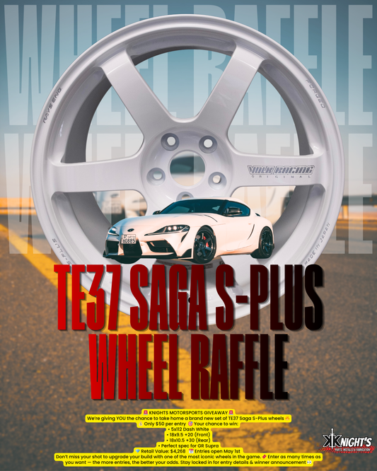 Raffle Giveaway coming May 1st - Volk TE37 Saga S-Plus Dash White 5x112 18x9.5 +20 / 18x10.5 +30