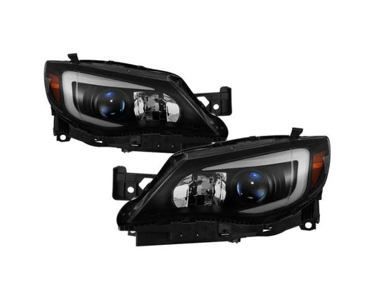 Xtune Black Smoked DRL Light Bar Projector Headlights w/ Switchback Turn Signal Subaru Impreza | WRX 2008-2014