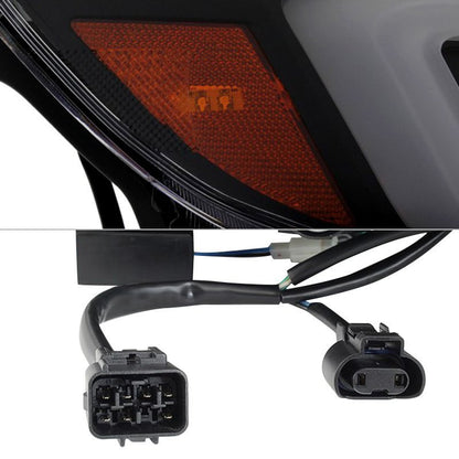 Xtune Black Smoked DRL Light Bar Projector Headlights w/ Switchback Turn Signal Subaru Impreza | WRX 2008-2014