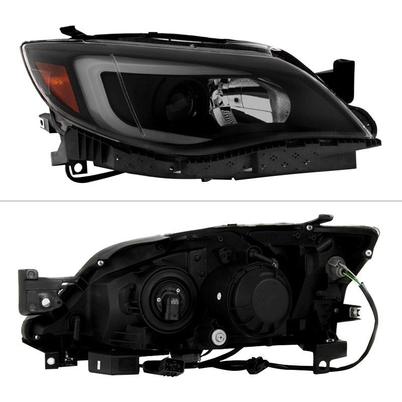 Xtune Black Smoked DRL Light Bar Projector Headlights w/ Switchback Turn Signal Subaru Impreza | WRX 2008-2014