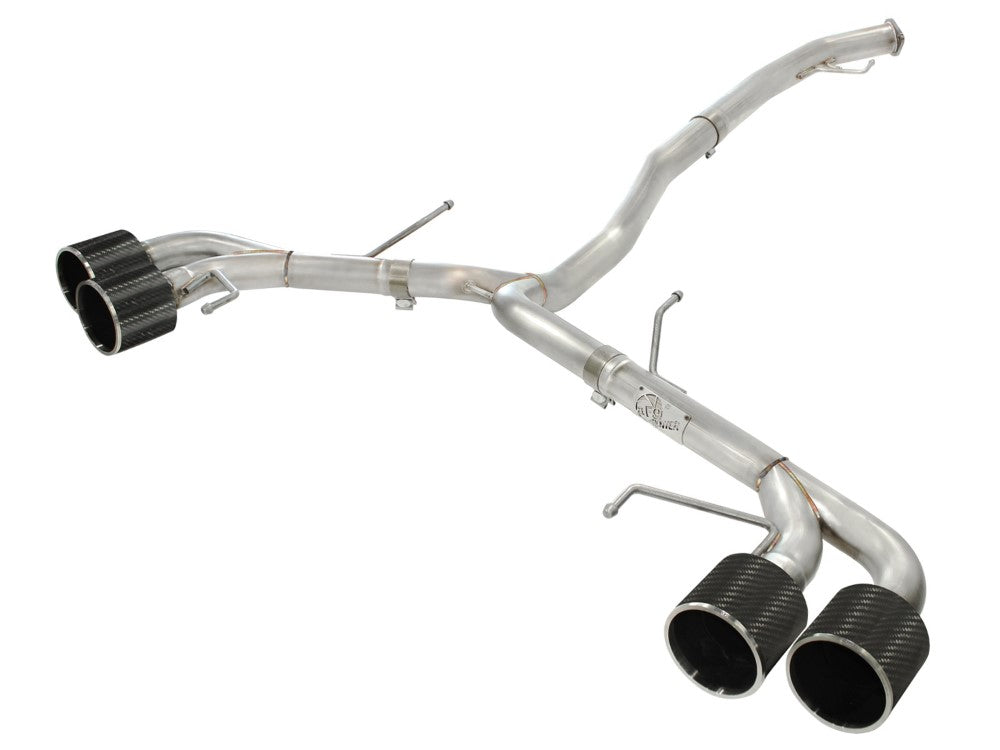 Takeda 3" - 2-1/2" 304 Stainless Catback Exhaust System w/ Carbon Fiber Tips Nissan GT-R R35 V6 3.8L 2009-2021