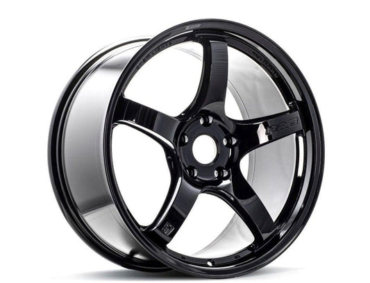 GramLights 57CR Wheel Set of 4 Mitsubishi EVO X 18x9.5 5x114.3 22mm Glossy Black