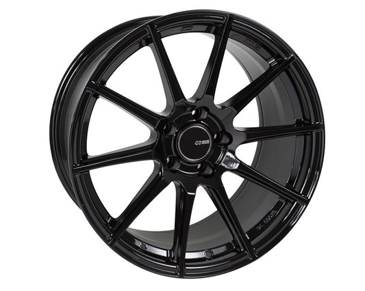 SET of 4 for Janelle --- Enkei TS10 Wheel Tuning Series Gloss Black 18x9.5 5x100 45mm