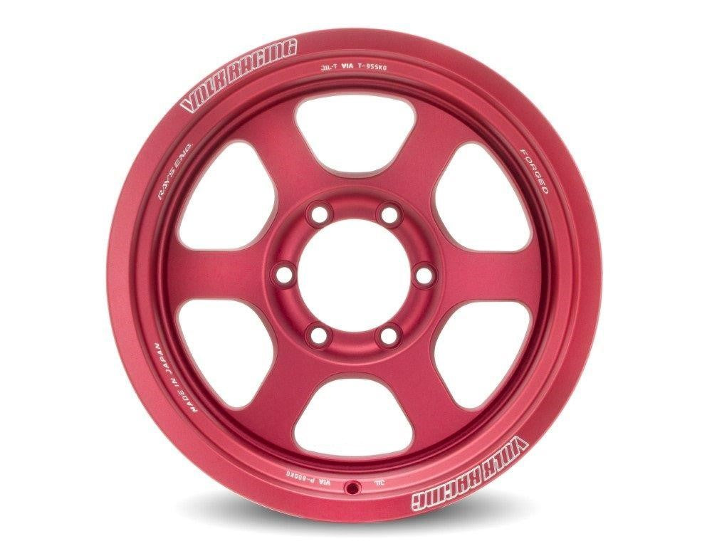 Volk Racing TE37XT M-Spec Wheel Set of 4 Toyota Tacoma/4Runner 16x8 6x139.7 0mm Matte Red