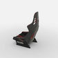 Recaro Carbon Fiber Dynamic Podium Seat Alcantara Black | Leather Red Left Hand Large