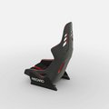 Recaro Carbon Fiber Dynamic Podium Seat Alcantara Black | Leather Red Left Hand Large