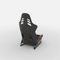 Recaro Carbon Fiber Dynamic Podium Seat Alcantara Black | Leather Red Left Hand Large