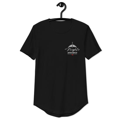 Knight's Motorsports Logo Men's Curved Hem T-Shirt